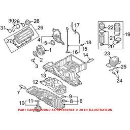 Audi Engine Oil Filter Housing Cover O-Ring 057198405B - Genuine VW/Audi